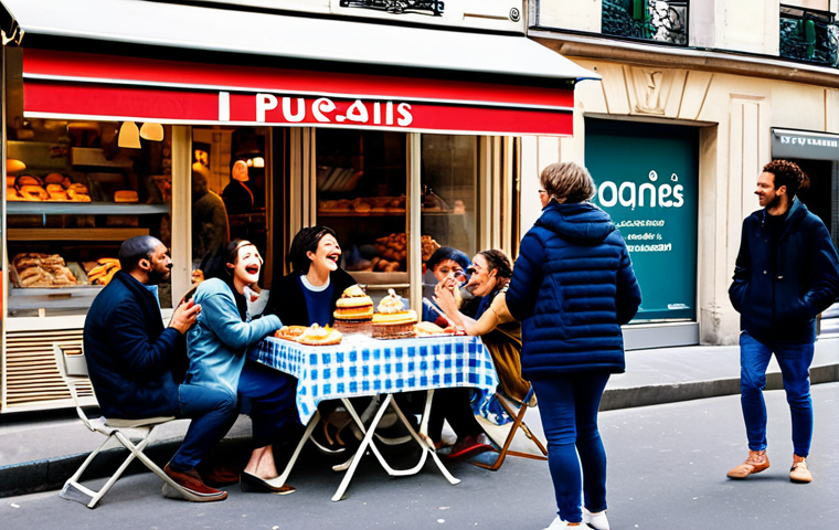 미디어 콘텐츠 분석 - Advertising Persuasion**
"A diverse group of people laughing and engaging with a vibrant advertisem...