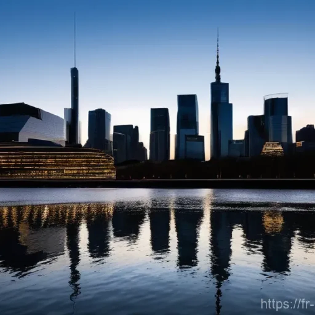 미디어의 정치적 경제학 - **Media Giants' Influence**
    A wide-angle, low-angle shot of a sprawling, modern European city sk...