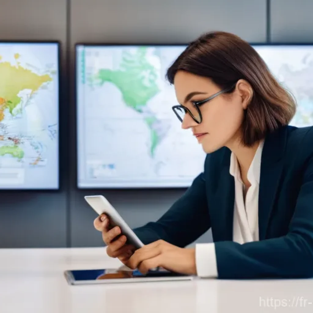 미디어 데이터 분석 - **Prompt:** A focused, professional woman in her late 20s to early 30s, dressed in chic, contemporar...