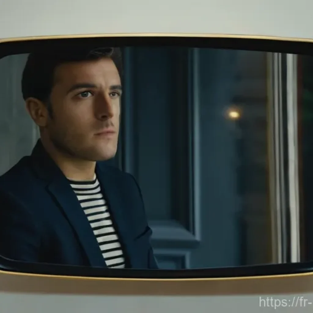 미디어 이론과 모델 - Cultivation Theory: The Distorted Mirror**
A detailed, realistic illustration depicting a young adul...