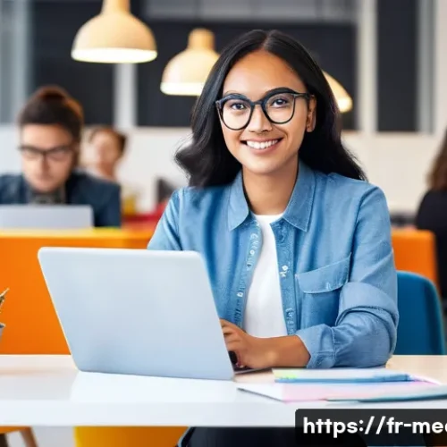 Home 28 미디어 인턴십 - **Prompt: The Ambitious Aspiring Intern**
"A vibrant, medium shot of a diverse young person (gen...