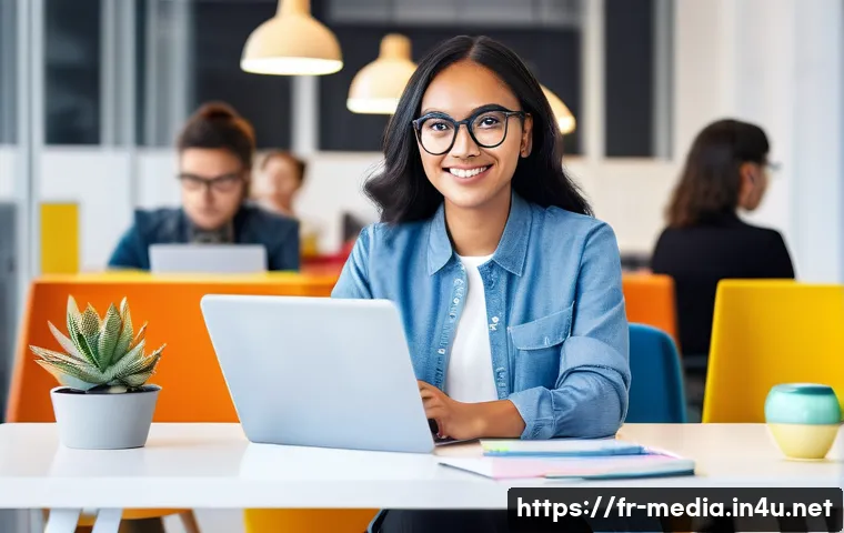 미디어 인턴십 - **Prompt: The Ambitious Aspiring Intern**
"A vibrant, medium shot of a diverse young person (gen...