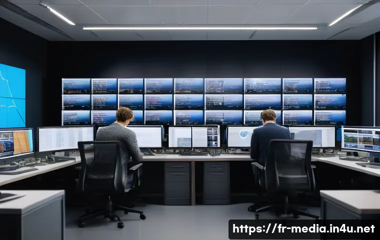 미디어학 관련 서적 - A modern newsroom scene in Paris with diverse journalists working intensely on digital screens and p...